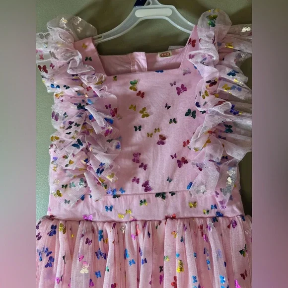 Set of 2 Beautiful Butterfly Kids Dresses - Picture 5 of 6